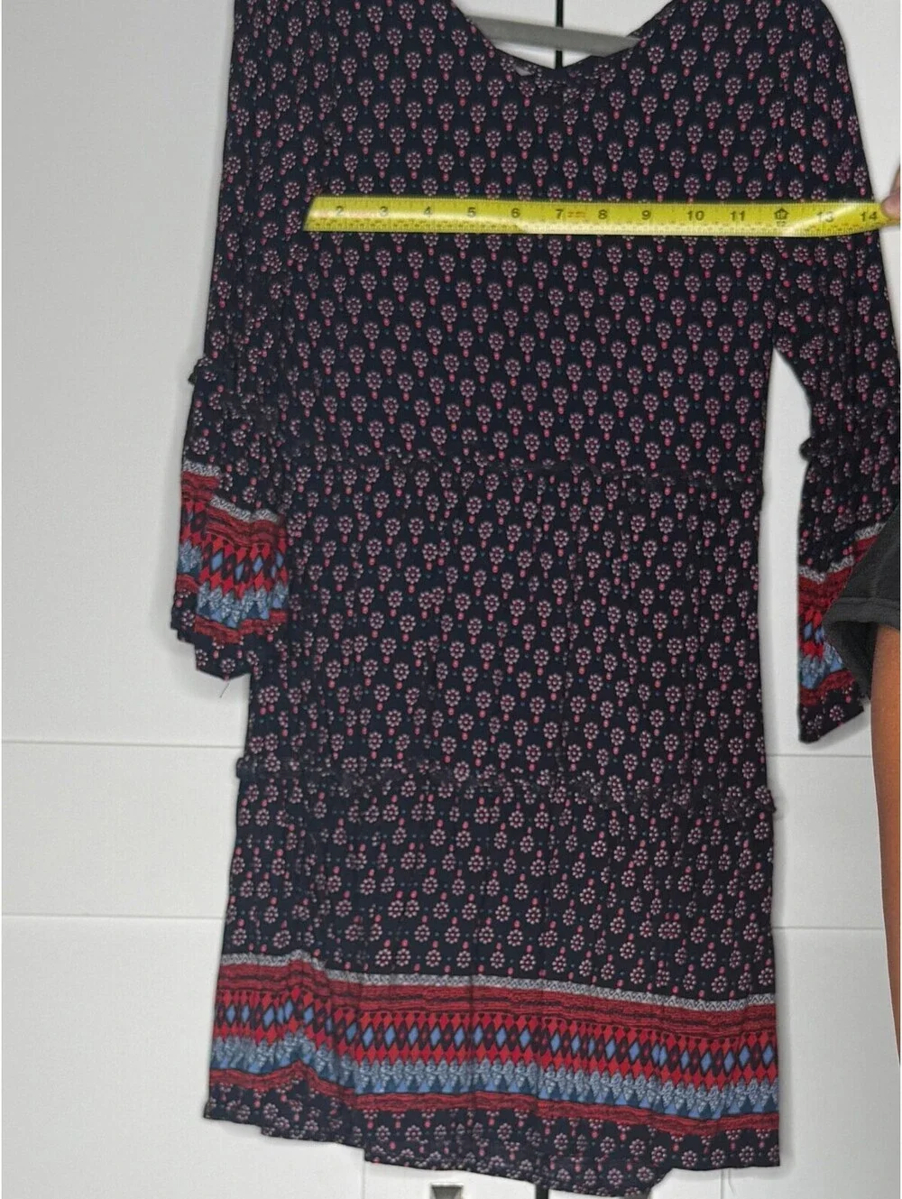 PPLA Girls Boho Border Print Dress Size 7/8